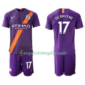 Divisa di Calcio Manchester City De Bruyne 17 Bambino Terza 2018/2019